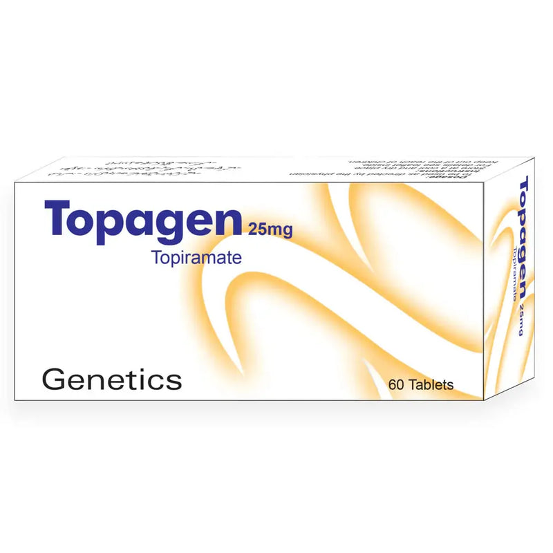 Topagen 25mg Tablets — Topiramate for Seizures & Migraine Prevention