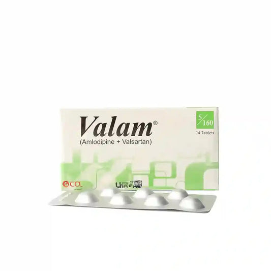 Valam 5/160mg Tablet – Valsartan and Amlodipine for Hypertension Treatment