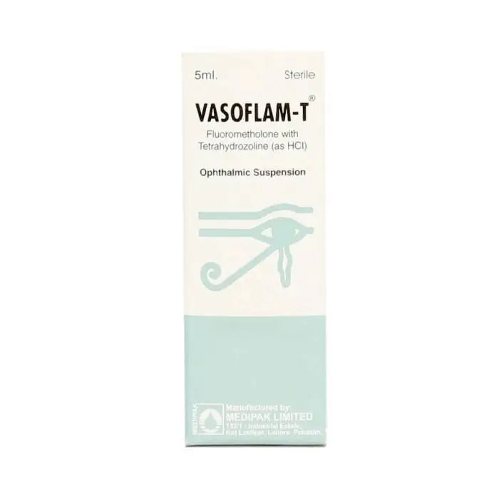 Vasoflam T Eye Drop 5ml — Fluorometholone & Tetrahydrozoline for Eye Inflammation