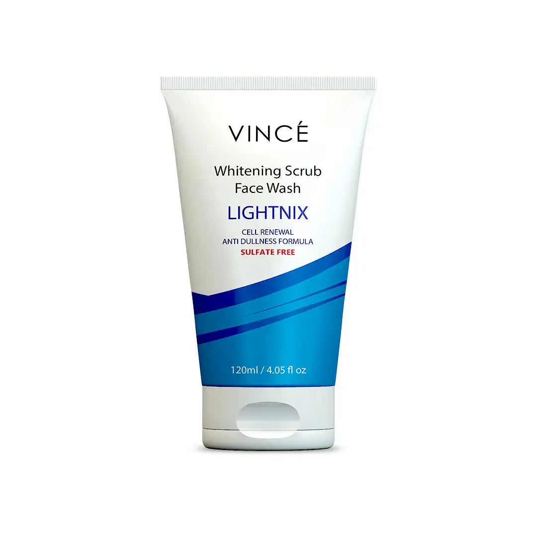 Vince Brightening Scrub Face Wash 120ml – Exfoliating Brightening Cleanser