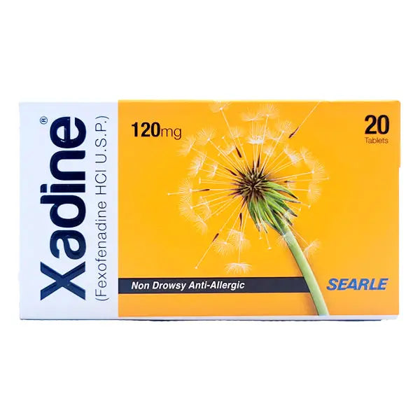 Xadine 120mg Tablet (Fexofenadine) – 24 Hour Allergy Relief