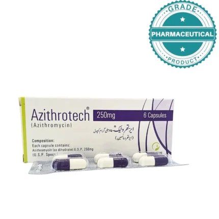 AZITHROTECH CAPSULE 250mg (AZITHROMYCIN) PACK OF 6 CAPSULES