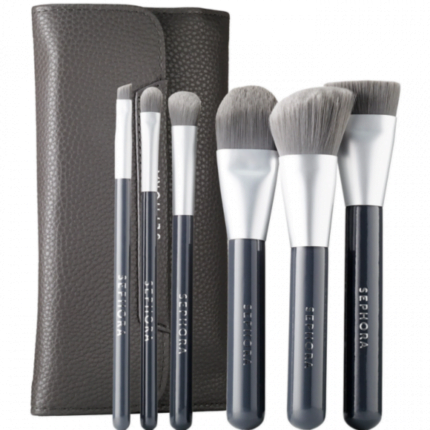 SEPHORA LUXE CHARCOAL-INFUSED ANTIBACTERIAL BRUSH SET