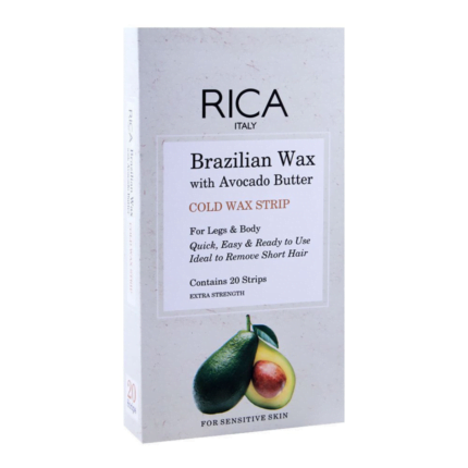 RICA COLD WAX STRIPS WITH AVOCADO BUTTER 20 STRIPS