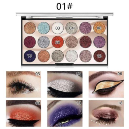 GLITTER PALETTE FEATURING 18 COLORS BY MISS ROSE