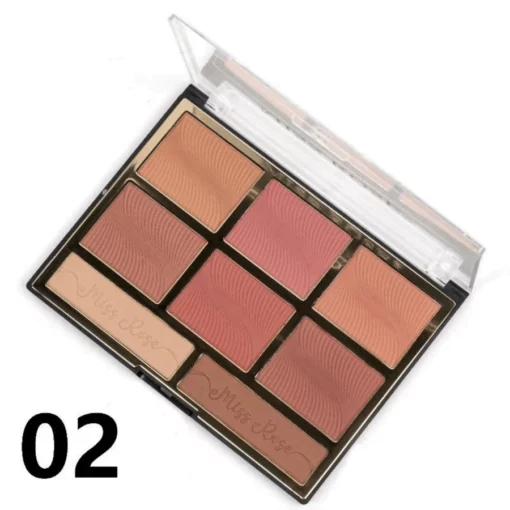 Miss Rose Palette 6 Blush Colors &Amp; 2 Bronxer Shades Palette 02