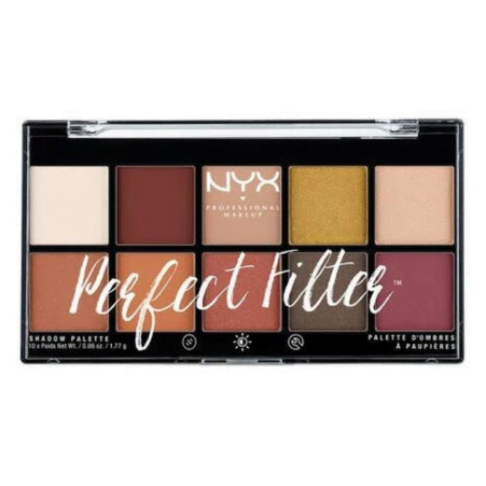 NYX 10-COLOR EYESHADOW PALLETE PERFECT FILTER
