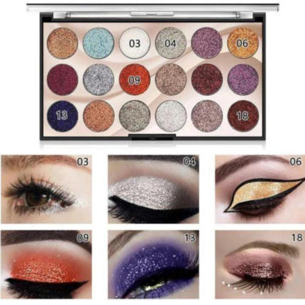 MISS ROSE 18-COLOR FASHION EYESHADOW PALETTE SHADE 01