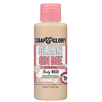 TRAVEL SIZE SOAP & GLORY CLEAN ON ME BODY WASH 75ml
