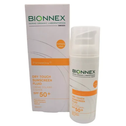 Bionnex Dry Touch Sunscreen Fluid SPF 50+ (50ml) - Matte Finish, Water Resistant, Hypoallergenic